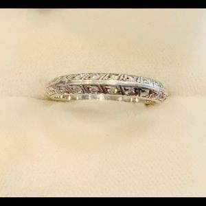 Platinum band with 20 pave diamonds
